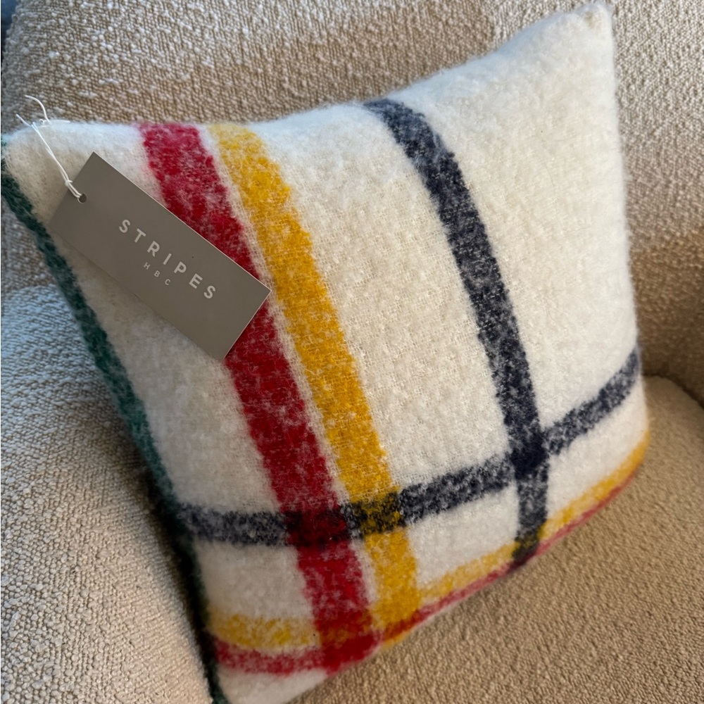 Hudson’s Bay HBC Stripes Classic Tartan Wool-Blend Cushion